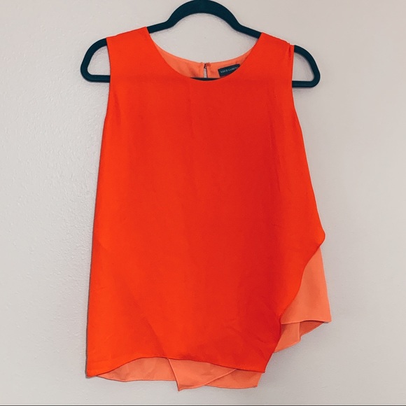 Vince Camuto Tops - Vince Camuto asymmetrical two-tone blouse